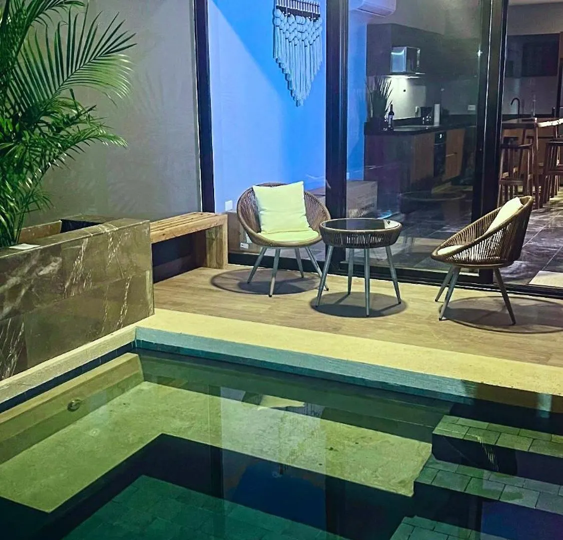 Departamento Terraza Directo A La Alberca Paramar Black トゥルム アパート